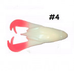 PIKE FROGGY 3.5" #4-White/Red legs, 1pc, silikona māneklis